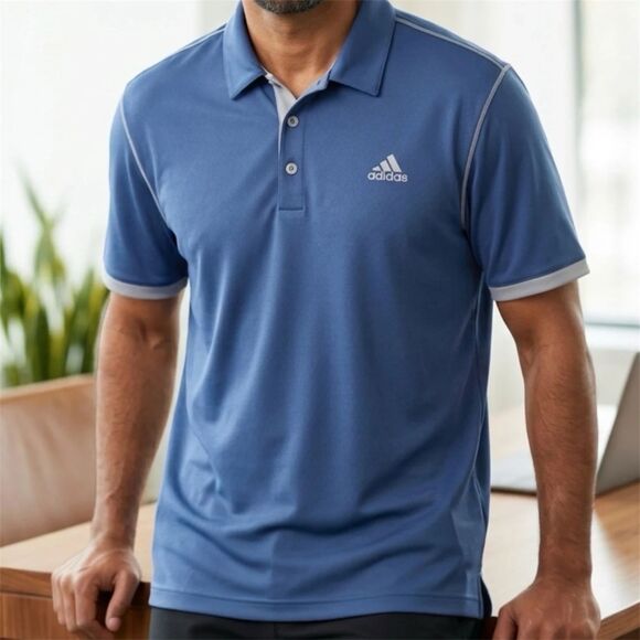 adidas Other - Adidas Climachill Polo Shirt Mens 2XL Dry Fit Stretch Golf Athletic Preppy